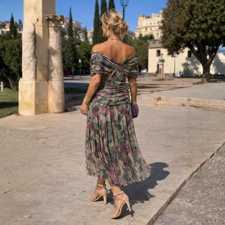 ROSSANA - Maxi abito senza spalle