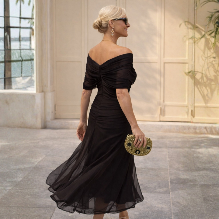 ROSSANA - Maxi abito senza spalle
