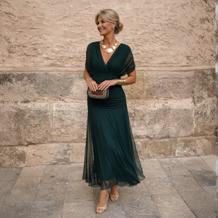 ROSSANA - Maxi abito senza spalle