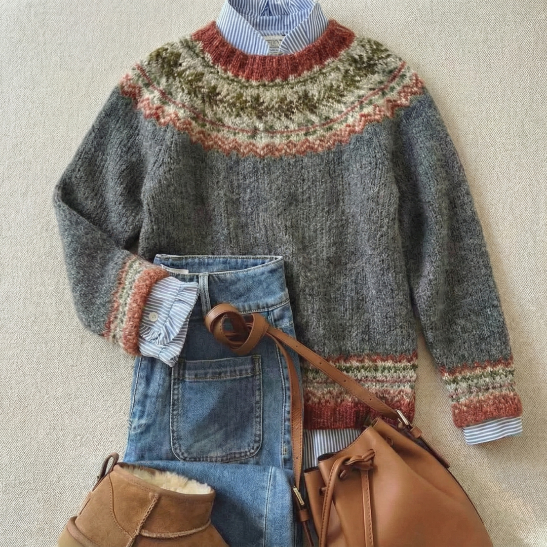 Eleanor™ | Maglione Nordico Vintage in Lana Morbida