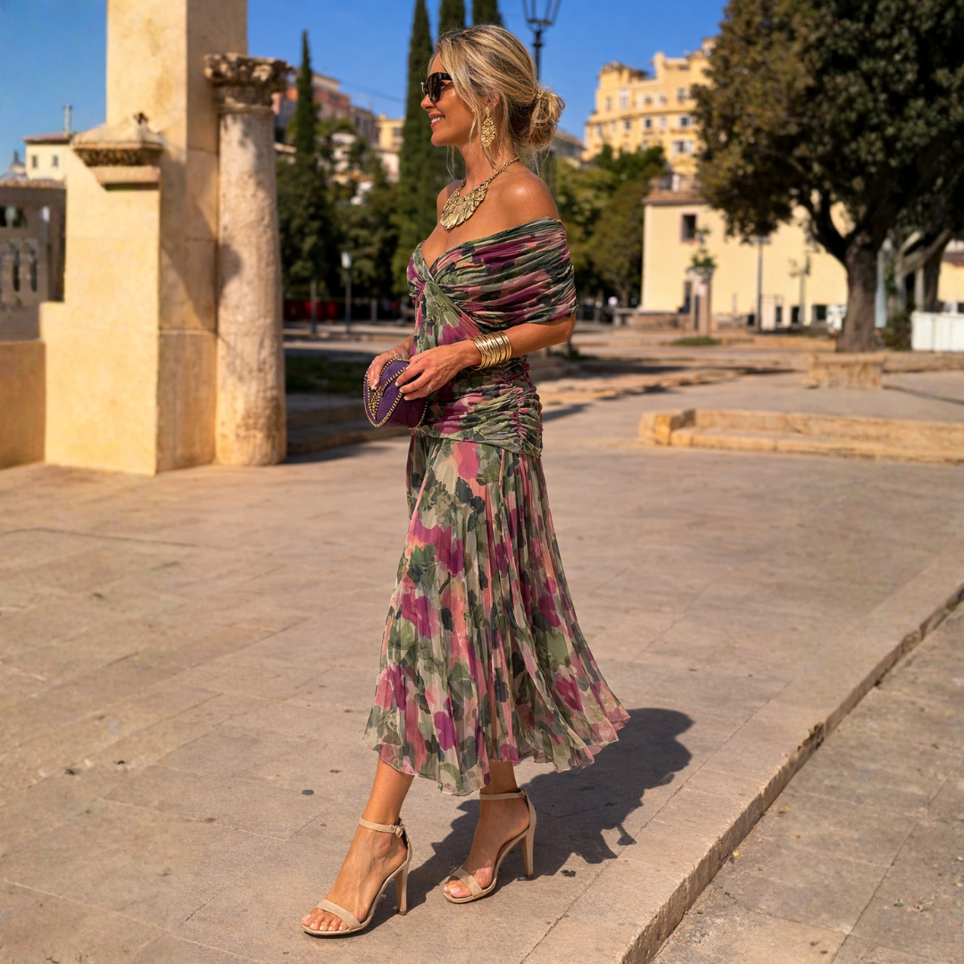 ROSSANA - Maxi abito senza spalle