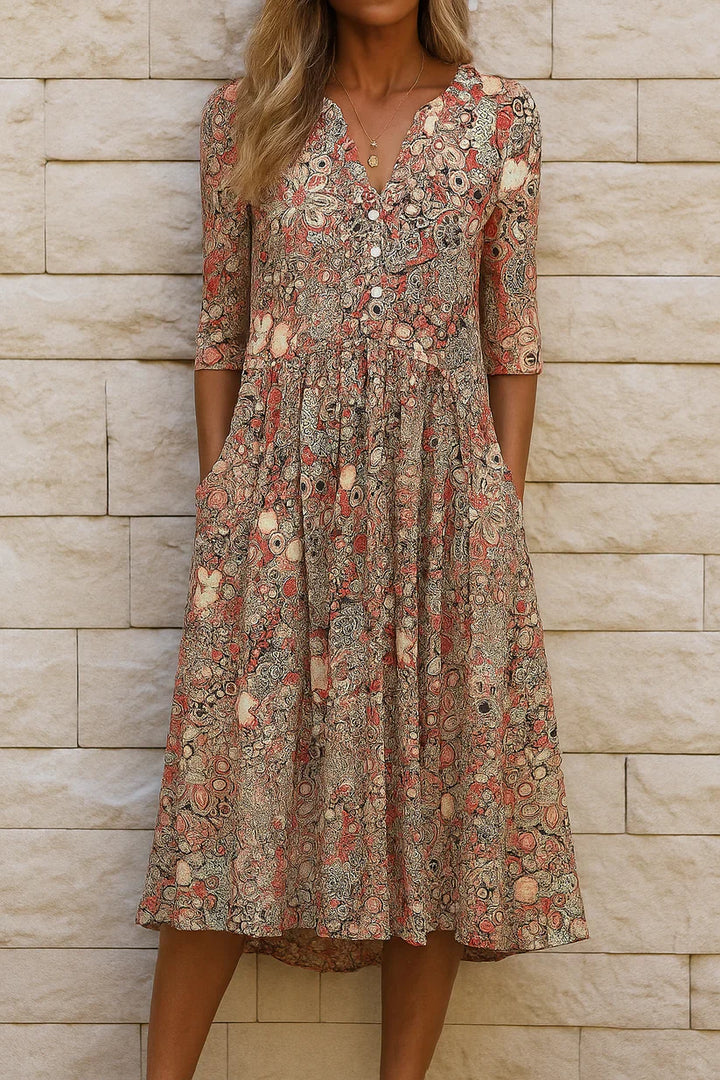 OLIVIA | Abito elegante con scollo a V