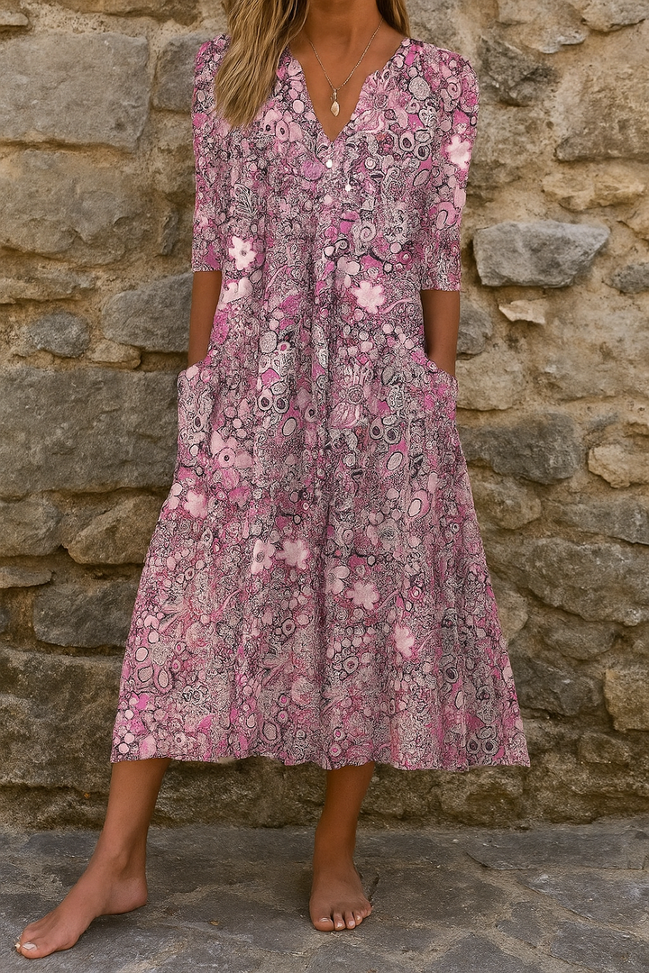 OLIVIA | Abito elegante con scollo a V