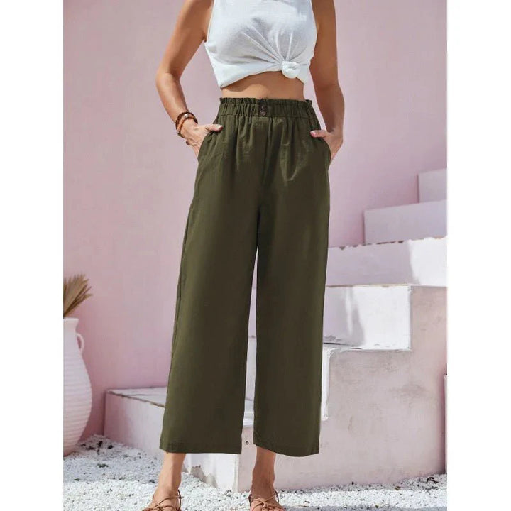 Soléa | pantaloni estivi in lino-cotone