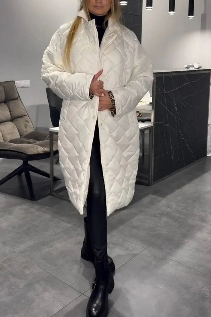 Anaïs | Cappotto Trapuntato con Fodera Leopardo